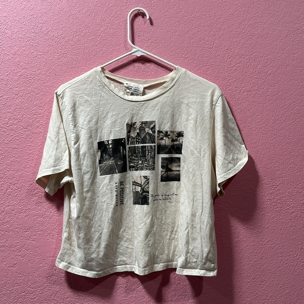 FRENCH PASTRY Women’s Positive Vibe Crop Trop Size XL